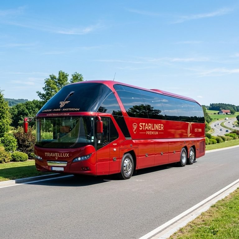 Red Coach Bus